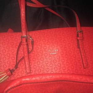 Red Guess purse